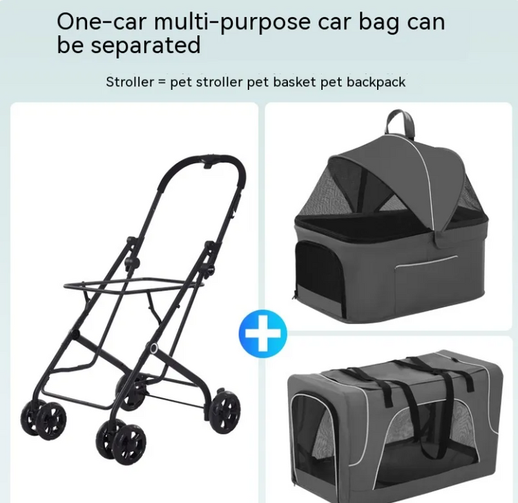 Folding Pet Stroller for Cats & Dogs