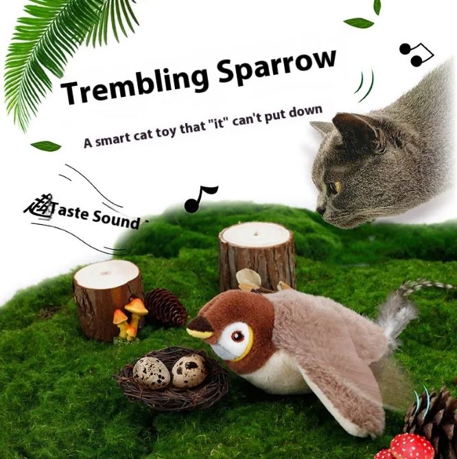 Flapping Bird Cat Toy Powder daily
