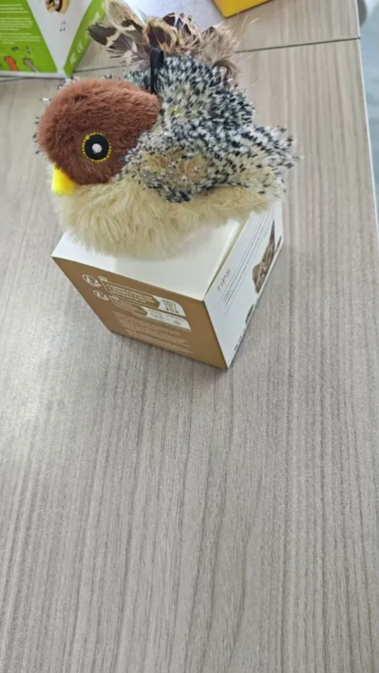 Plush Bird Pet Toy Sided Tape Transparent