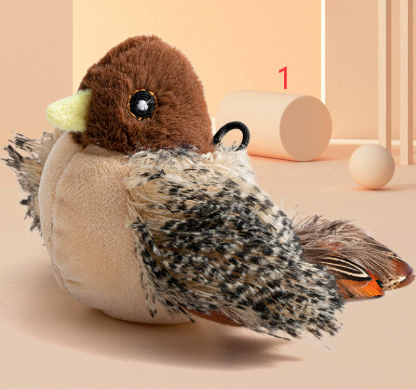 Plush Bird Pet Toy Sided Tape Transparent