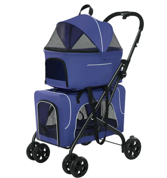 Folding Pet Stroller for Cats & Dogs