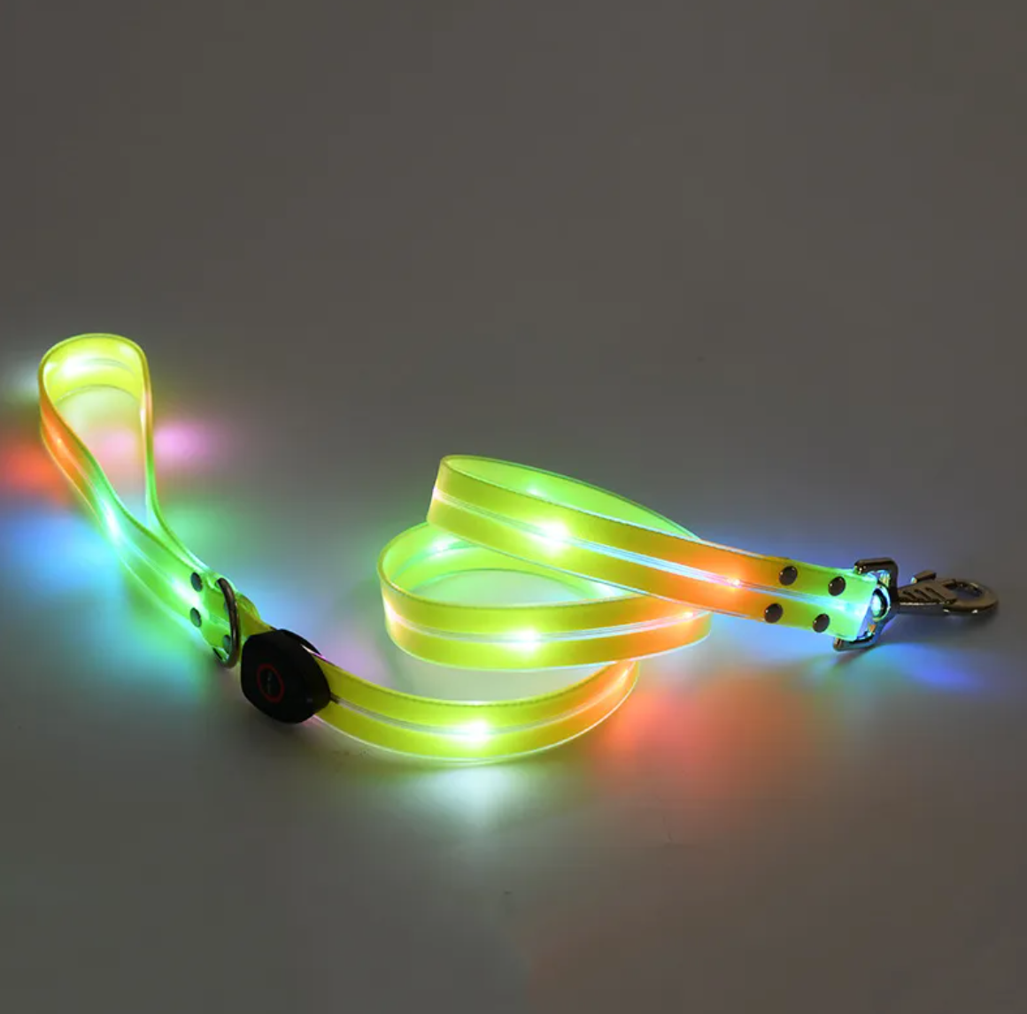 Rechargeable LED Dog Collar with Nylon Leash