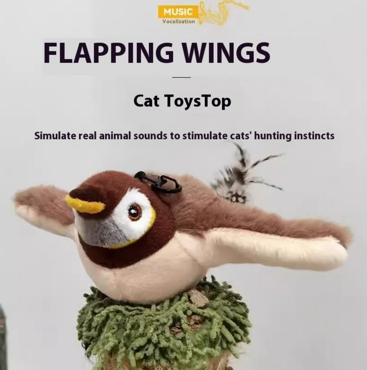 Plush Bird Pet Toy Sided Tape Transparent