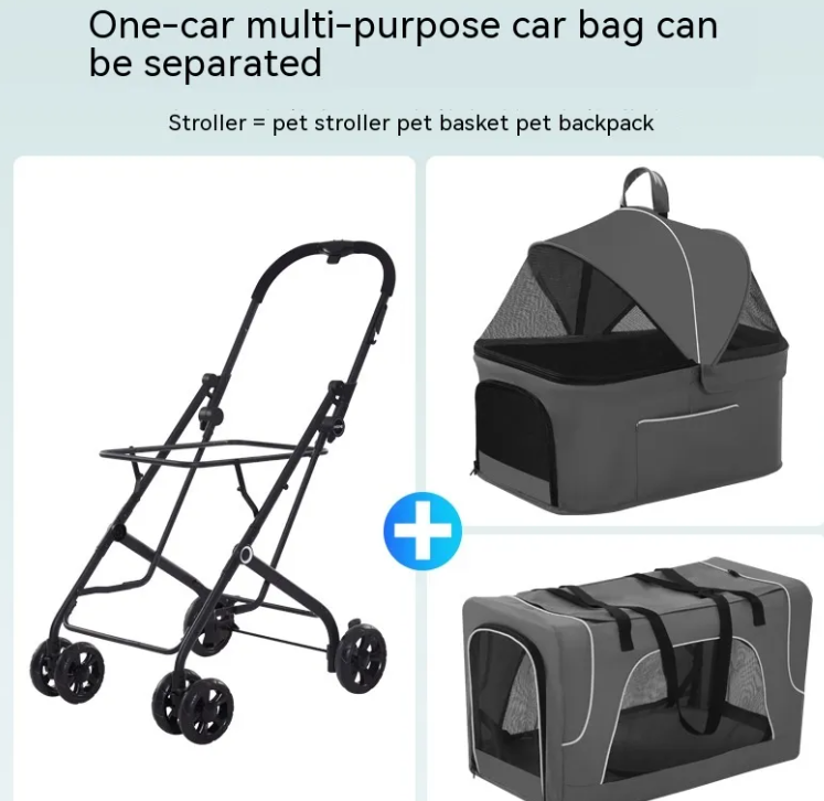Folding Pet Stroller for Cats & Dogs