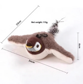 Plush Bird Pet Toy Sided Tape Transparent